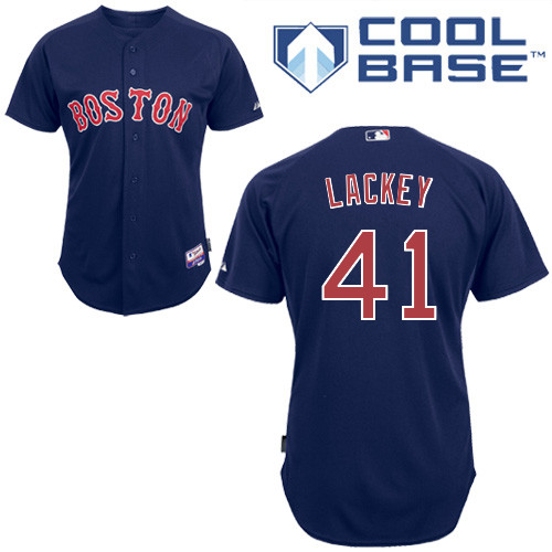 John Lackey #41 MLB Jersey-Boston Red Sox Men's Authentic Alternate Navy Cool Base Baseball Jersey
